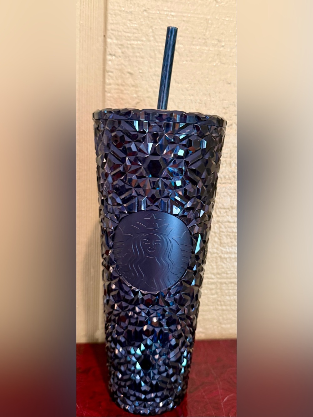 Starbucks Black Studded 24 oz Cold Cup Tumbler with Straw – New